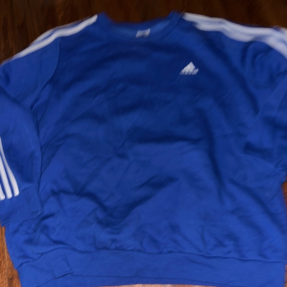 Adidas Men's Royal Blue Crewneck Sweater
